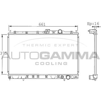 Radiateur, refroidissement du moteur AUTOGAMMA OEM MB845791
