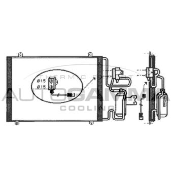 Condenseur, climatisation AUTOGAMMA [101810]
