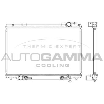 Radiateur, refroidissement du moteur AUTOGAMMA [102374]