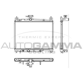 Radiateur, refroidissement du moteur AUTOGAMMA [102955]