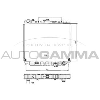 Radiateur, refroidissement du moteur AUTOGAMMA OEM 1300136 Radiateur, refroidissement du moteur AUTOGAMMA OEM 1300136