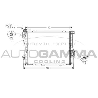 Radiateur, refroidissement du moteur AUTOGAMMA OEM 1436062