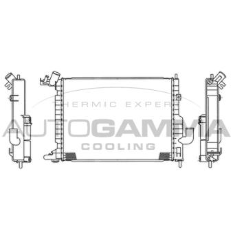 Radiateur, refroidissement du moteur AUTOGAMMA 103600
