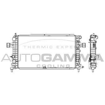 Radiateur, refroidissement du moteur AUTOGAMMA 103629