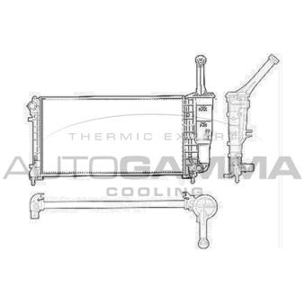 Radiateur, refroidissement du moteur AUTOGAMMA 103758