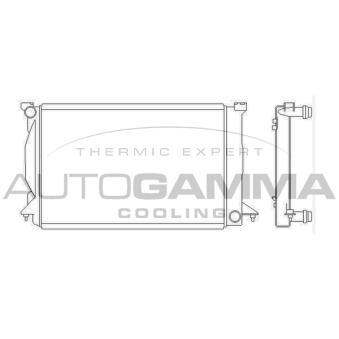 Radiateur, refroidissement du moteur AUTOGAMMA 103777