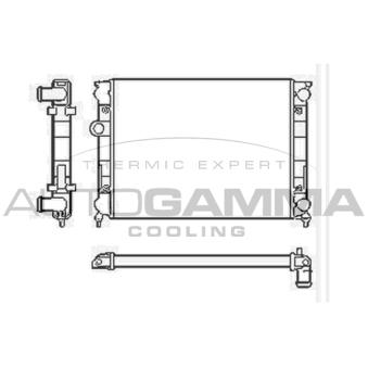 Radiateur, refroidissement du moteur AUTOGAMMA 104222