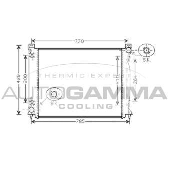 Radiateur, refroidissement du moteur AUTOGAMMA [104250]