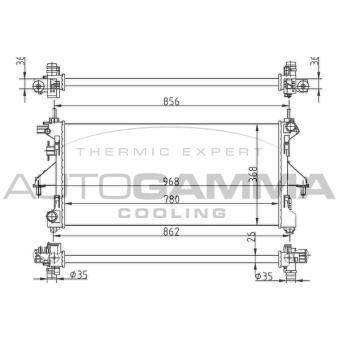 Radiateur, refroidissement du moteur AUTOGAMMA OEM 1349196080