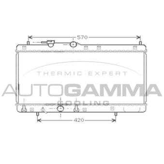 Radiateur, refroidissement du moteur AUTOGAMMA OEM 1640087F37 Radiateur, refroidissement du moteur AUTOGAMMA OEM 1640087F37