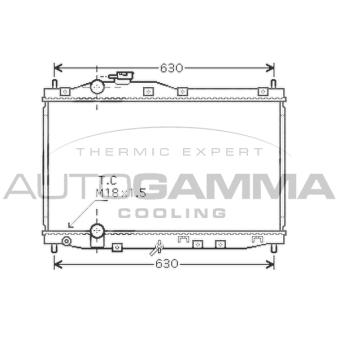 Radiateur, refroidissement du moteur AUTOGAMMA 104265 Radiateur, refroidissement du moteur AUTOGAMMA 104265