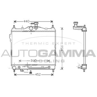 Radiateur, refroidissement du moteur AUTOGAMMA 104267