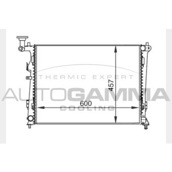 Radiateur, refroidissement du moteur AUTOGAMMA 104272