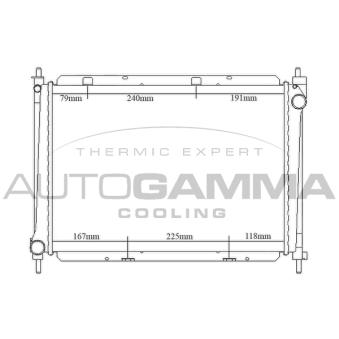 Radiateur, refroidissement du moteur AUTOGAMMA 104297