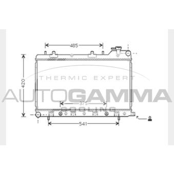 Radiateur, refroidissement du moteur AUTOGAMMA OEM 45199fa000