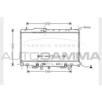 Radiateur, refroidissement du moteur AUTOGAMMA OEM 45111FE020