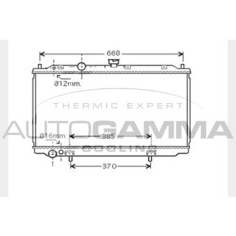 Radiateur, refroidissement du moteur AUTOGAMMA OEM 21410bv010