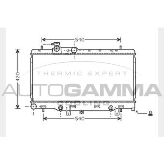 Radiateur, refroidissement du moteur AUTOGAMMA 104314