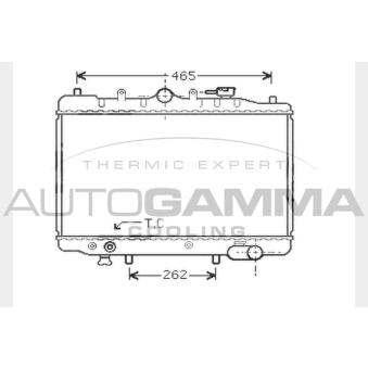 Radiateur, refroidissement du moteur AUTOGAMMA 104320