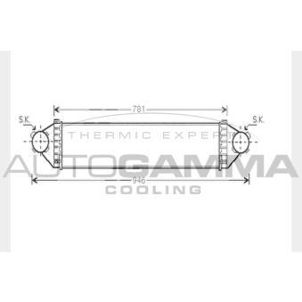 Intercooler, échangeur AUTOGAMMA OEM 1695000900
