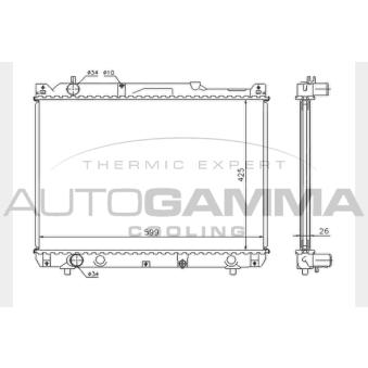 Radiateur, refroidissement du moteur AUTOGAMMA OEM 1770068DC0