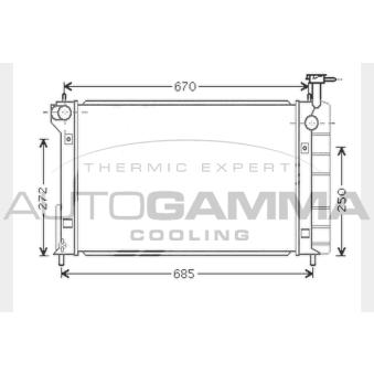 Radiateur, refroidissement du moteur AUTOGAMMA [104416]