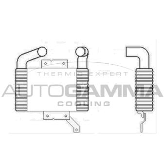 Intercooler, échangeur AUTOGAMMA 104432