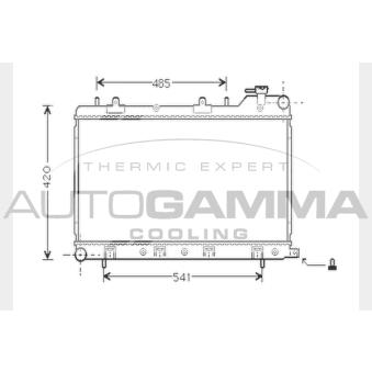 Radiateur, refroidissement du moteur AUTOGAMMA OEM 45111fa350