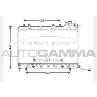 Radiateur, refroidissement du moteur AUTOGAMMA OEM 45111SA030