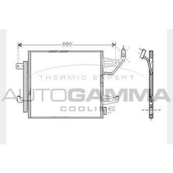 Condenseur, climatisation AUTOGAMMA 104459
