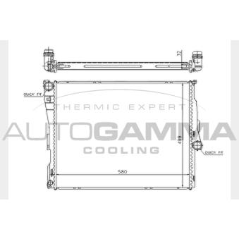 Radiateur, refroidissement du moteur AUTOGAMMA 104501