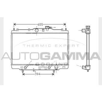 Radiateur, refroidissement du moteur AUTOGAMMA OEM 19010PAAA02