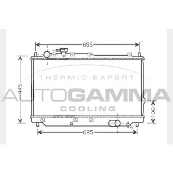 Radiateur, refroidissement du moteur AUTOGAMMA 104521