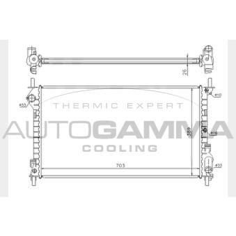 Radiateur, refroidissement du moteur AUTOGAMMA OEM 4571640