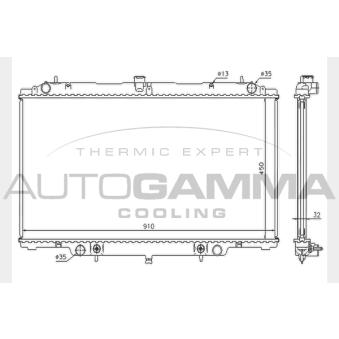 Radiateur, refroidissement du moteur AUTOGAMMA OEM 21460VB301
