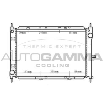 Radiateur, refroidissement du moteur AUTOGAMMA 104551