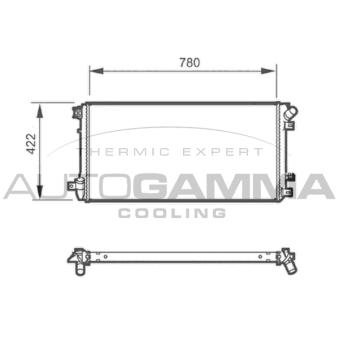 Radiateur, refroidissement du moteur AUTOGAMMA OEM 4417245