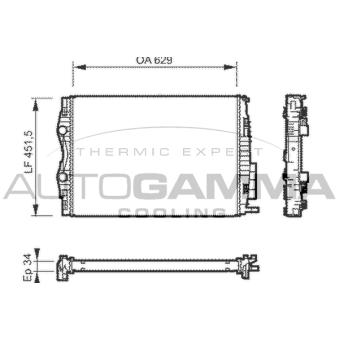 Radiateur, refroidissement du moteur AUTOGAMMA OEM 8200325007