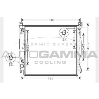 Radiateur, refroidissement du moteur AUTOGAMMA 104590