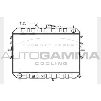 Radiateur, refroidissement du moteur AUTOGAMMA 104597