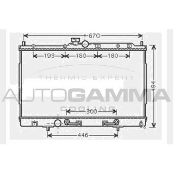 Radiateur, refroidissement du moteur AUTOGAMMA OEM MR993927
