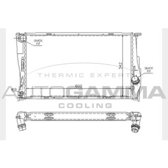 Radiateur, refroidissement du moteur AUTOGAMMA 104626