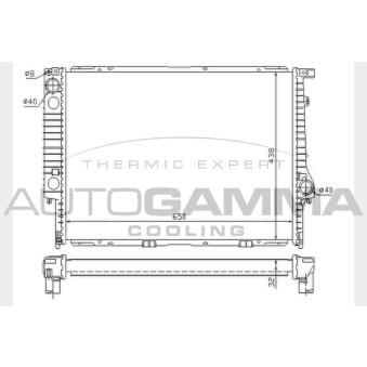 Radiateur, refroidissement du moteur AUTOGAMMA OEM 17111702453