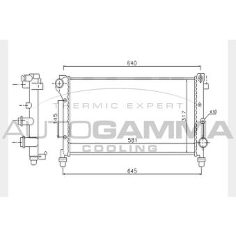 Radiateur, refroidissement du moteur AUTOGAMMA OEM 51773192