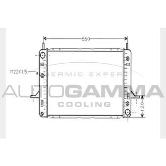 Radiateur, refroidissement du moteur AUTOGAMMA OEM 1652502