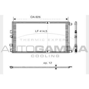 Condenseur, climatisation AUTOGAMMA OEM 8200325004 Condenseur, climatisation AUTOGAMMA OEM 8200325004