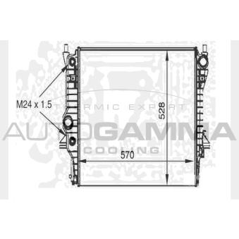 Radiateur, refroidissement du moteur AUTOGAMMA 104648