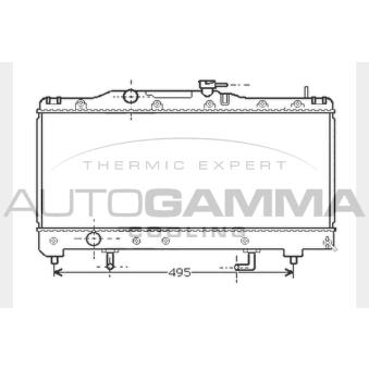Radiateur, refroidissement du moteur AUTOGAMMA OEM 1640016480