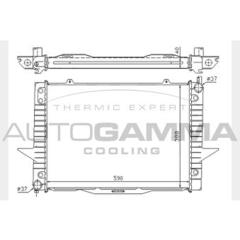 Radiateur, refroidissement du moteur AUTOGAMMA 104753