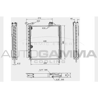 Condenseur, climatisation AUTOGAMMA [104760]